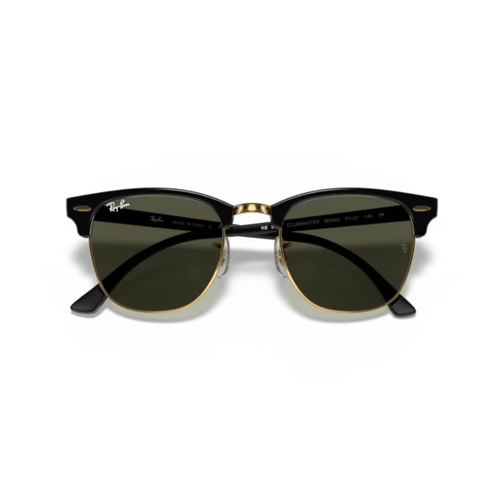 Lentes de Sol Clubmaster Negro Dorado W | Ray Ban