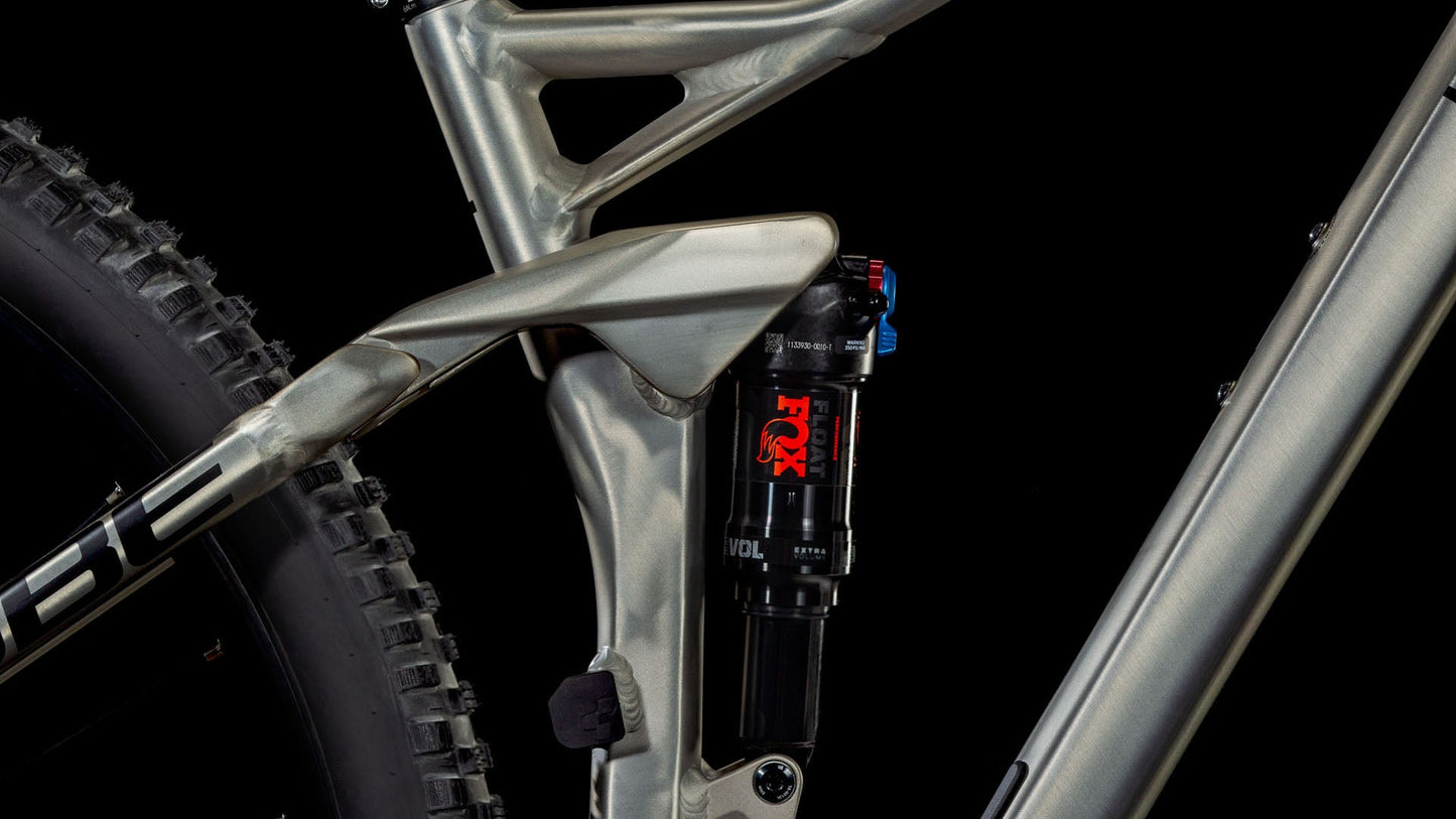 Bicicleta Cube Stereo 122 Race Rawmetal & Black 2026