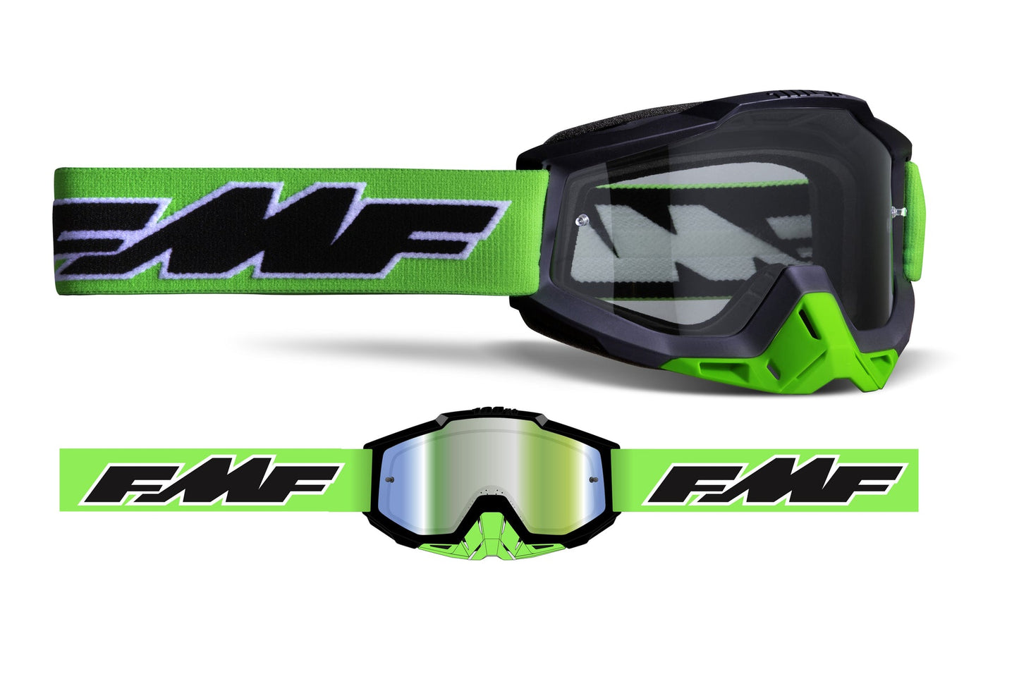 Goggle Powerbomb Rocket lime- Clear Lens