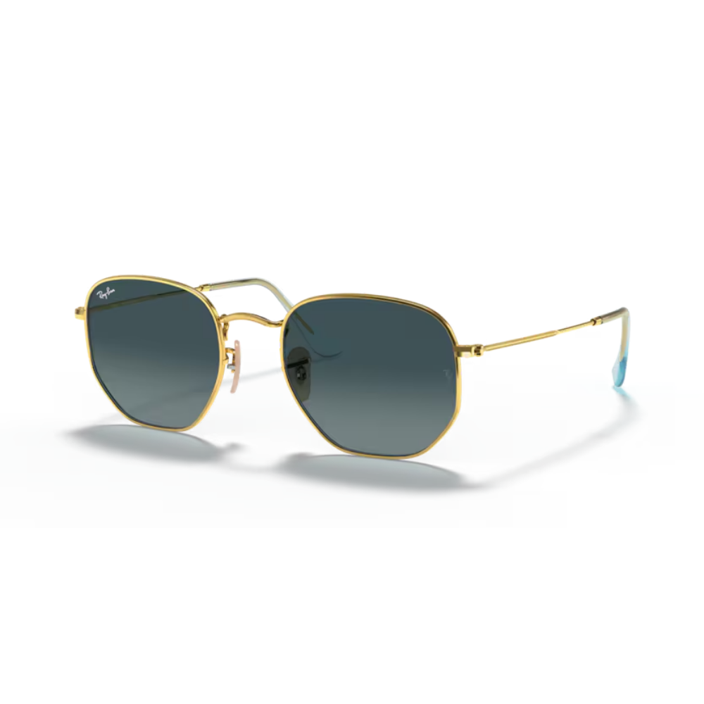 Lentes de sol Hexagonal Dorado Azul | Ray-Ban