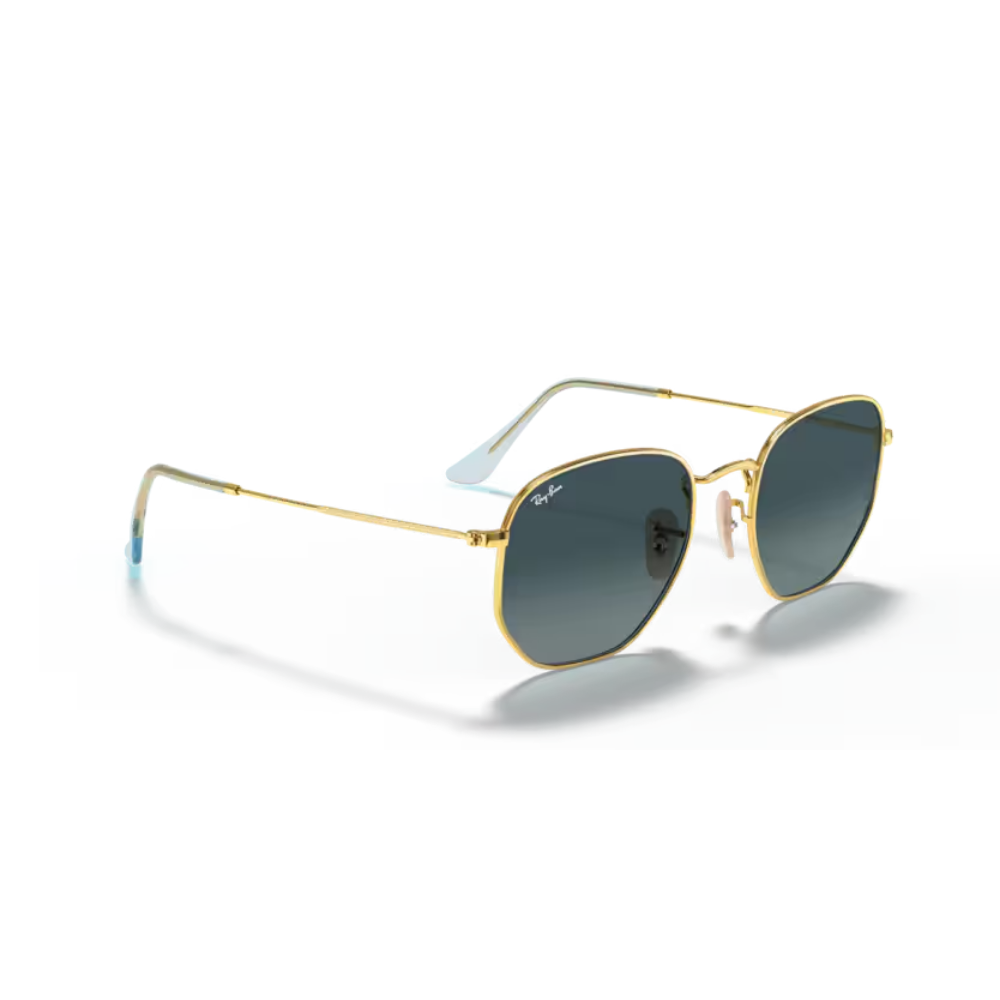 Lentes de sol Hexagonal Dorado Azul | Ray-Ban
