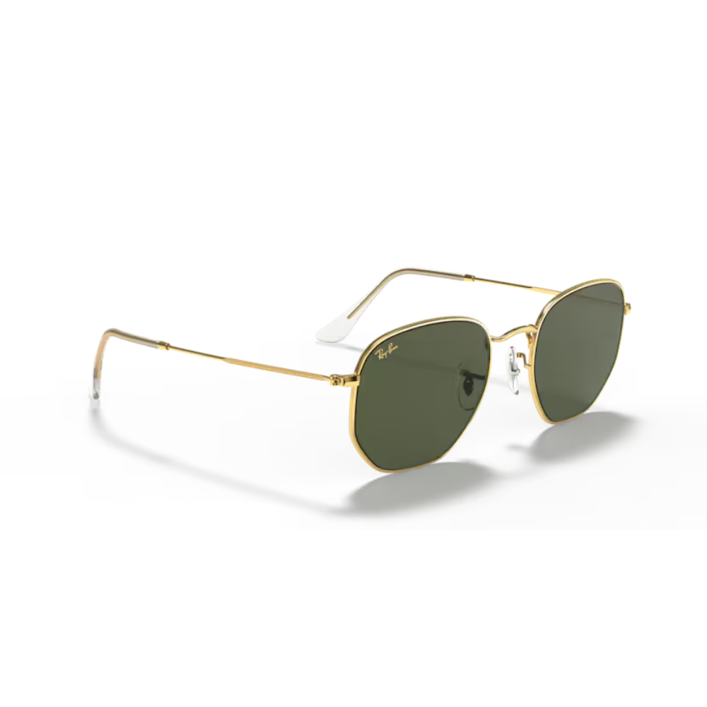Lentes de sol Hexagonal Polarizado Dorado y verde | Ray-Ban
