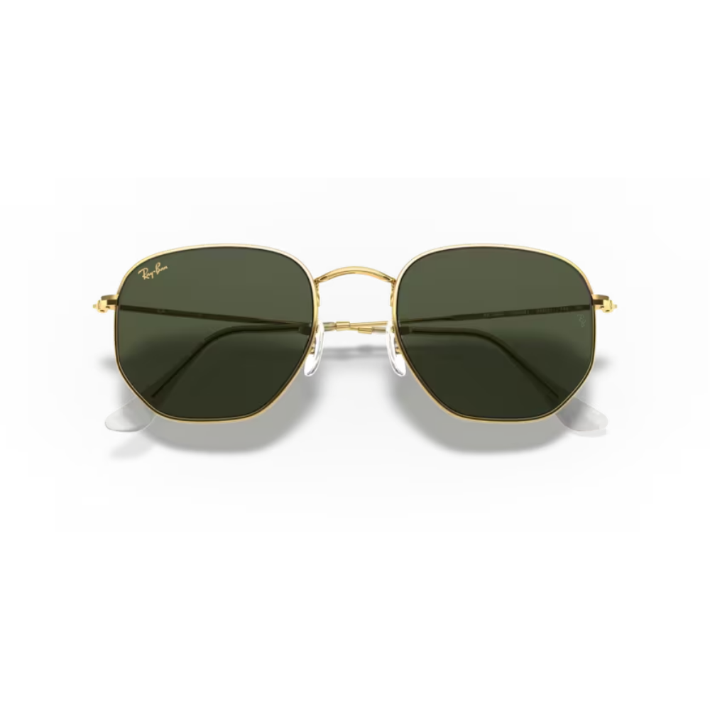 Lentes de sol Hexagonal Polarizado Dorado y verde | Ray-Ban