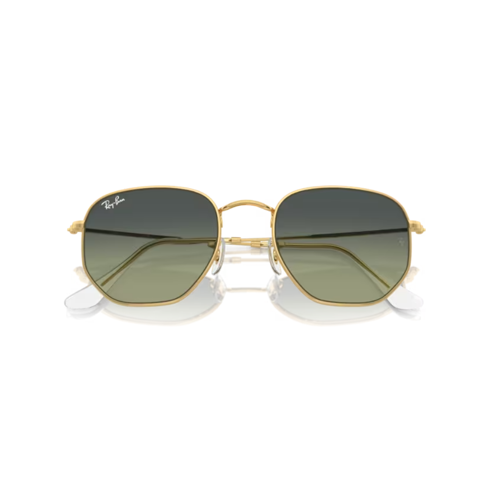 Lentes de sol Hexagonal Dorado y verde | Ray-Ban