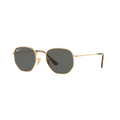 Lentes de sol Hexagonal Polarizado Dorado y verde | Ray-Ban