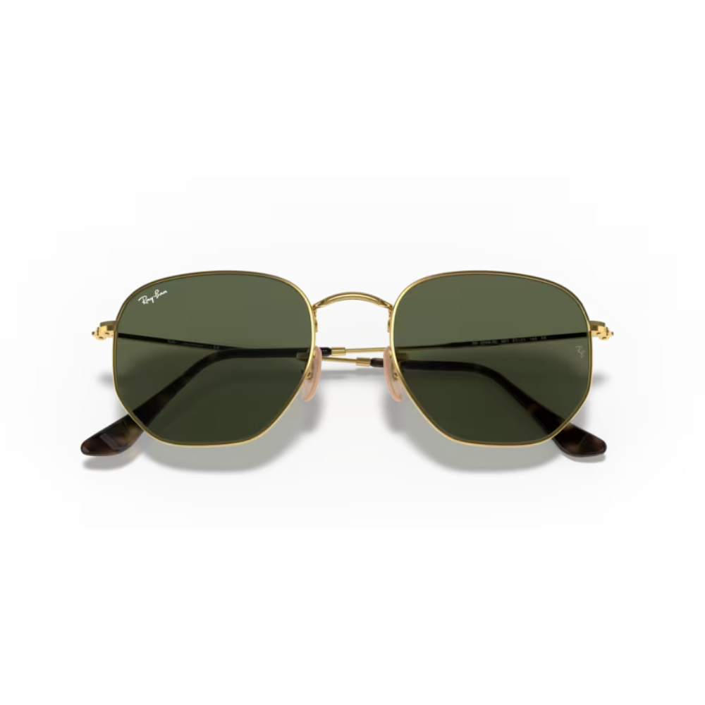 Lentes de sol Hexagonal Dorado y verde | Ray-Ban