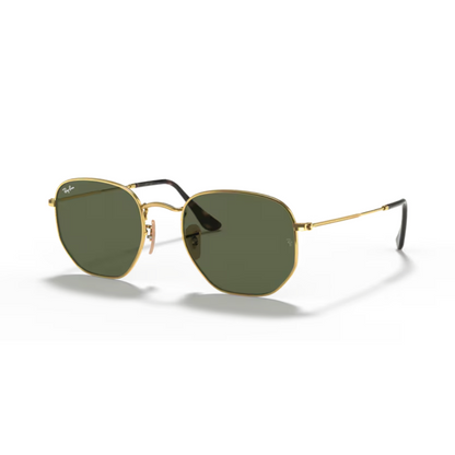 Lentes de sol Hexagonal Dorado y verde | Ray-Ban